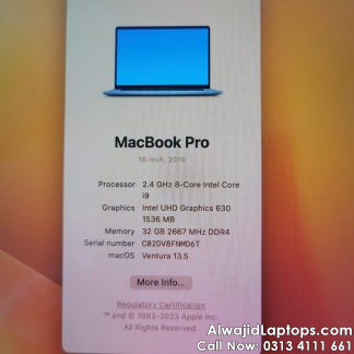 Apple Macbook Pro 15.4 Core i9 inch 2019 - image 2